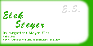 elek steyer business card